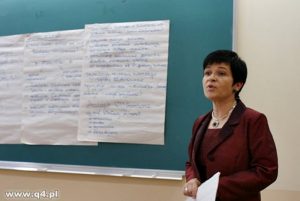 dr Joanna Borowiak poprowadziła warsztaty w Akademickim Centrum przy Wyższej Szkole Humanistyczno - Ekonomicznej we Włocławku