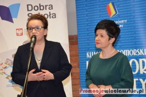 Minister Edukacji Narodowej Anna Zalewska z wizytą we Włocławku