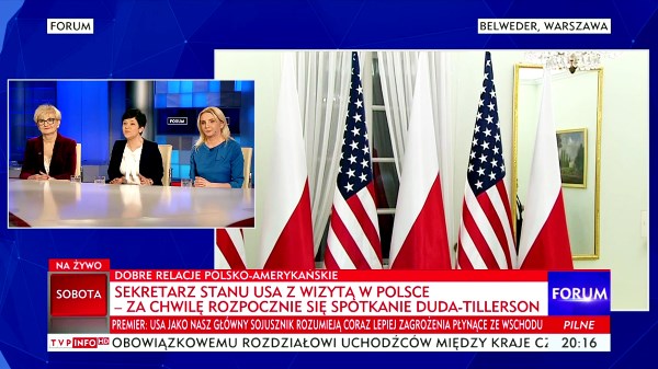 Poseł Joanna Borowiak wzięła udział w programie Forum na antenie TVP Info