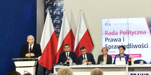Posiedzenie Rady Politycznej Prawa i Sprawiedliwości w Warszawie