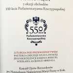 Uroczystości upamiętniające 550-lecie Parlamentaryzmu Rzeczypospolitej z udziałem Marszałka Sejmu RP Pana Marka Kuchcińskiego