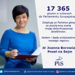Poseł Joanna Borowiak podziękowała za udział i wysoką frekwencję w wyborach do Parlamentu Europejskiego