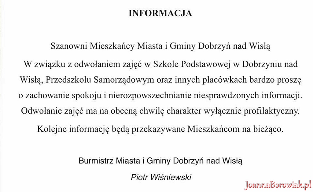 Poseł Joanna Borowiak rozmawiała z Burmistrzem Dobrzynia nad Wisłą na temat zapewnienia bezpieczeństwa mieszkańcom