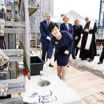 Uroczystość wmurowania kamienia węgielnego pod nowy gmach sądu okręgowego we Włocławku