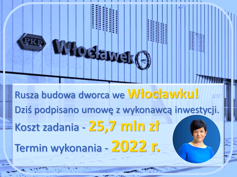 Podpisano umowę z wykonawcą nowego dworca we Włocławku