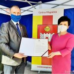 Uroczystość podpisania umowy na dofinansowanie nowego Centrum Opiekuńczo-Mieszkalnego w Wąpielsku