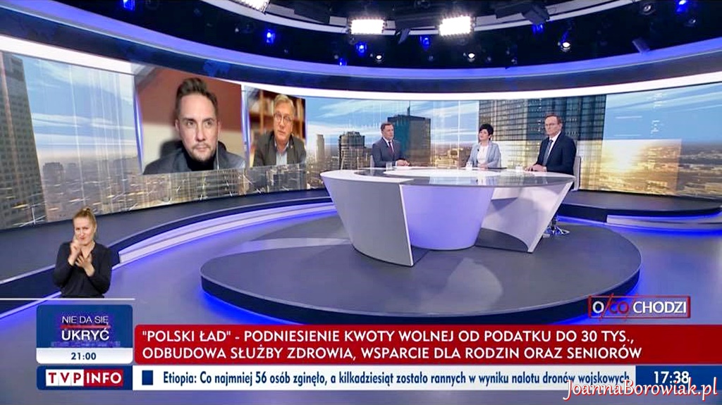 Poseł Joanna Borowiak gościem w programie TVP Info O Co Chodzi