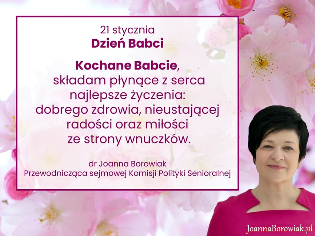 Poseł Joanna Borowiak składa najlepsze życzenia dla wszystkich Babć