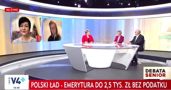 Poseł Joanna Borowiak gościem w programie TVP Info Debata Seniora