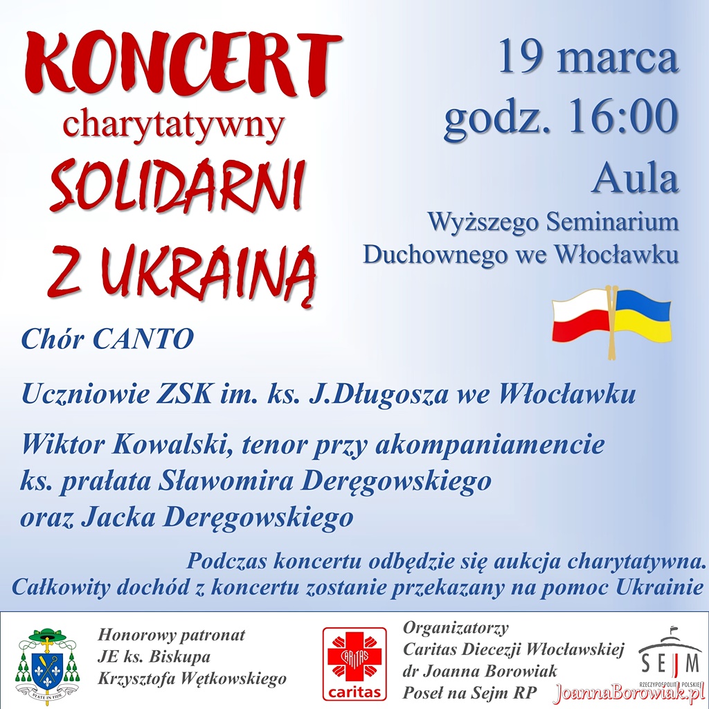 Koncert Solidarni z Ukrainą we Włocławku