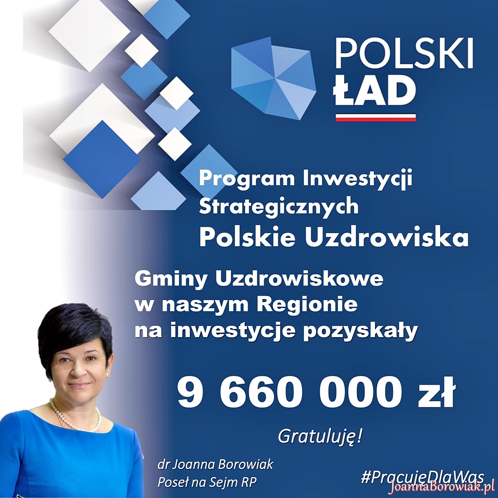 Środki na inwestycje dla gmin uzdrowiskowych z Rządowego Funduszu Polski Ład przyznane