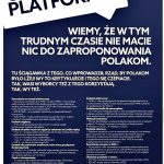 Konferencja prasowa PiS przed biurem Platformy we Włocławku