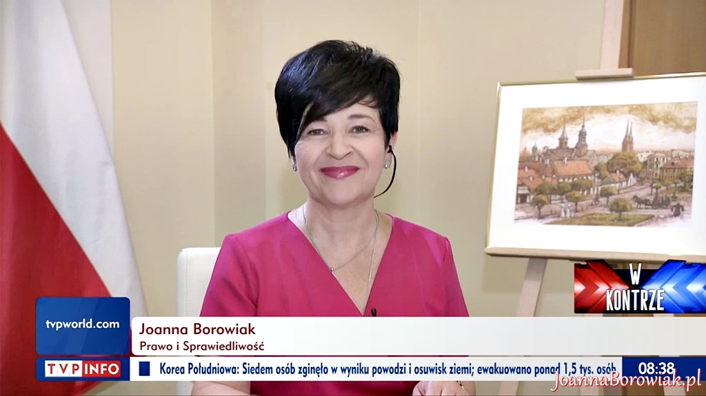 Poseł Joanna Borowiak gościem w programie TVP Info W kontrze
